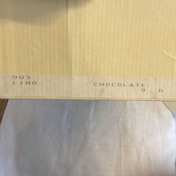 MICHAEL ABRAMS LINEN BROWN ANKLE STRAP HEELS. NEW - Picture 10 of 10